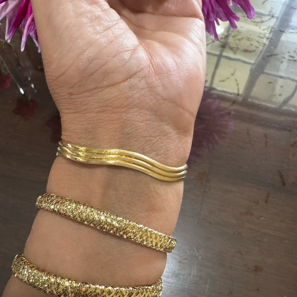 Gorgeous Marco Bicego 18k YG Multi-Gemstone Cuff Bracelet – Jaipur Collection - Picture 12 of 17